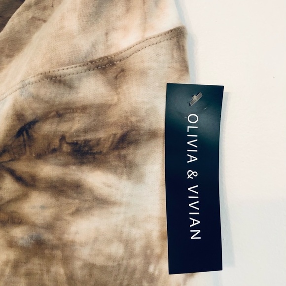 Olivia & Vivian T-shirt and Biker Short Set Tie dye NWT Prairieposherca - Picture 4 of 5